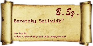 Beretzky Szilvió névjegykártya